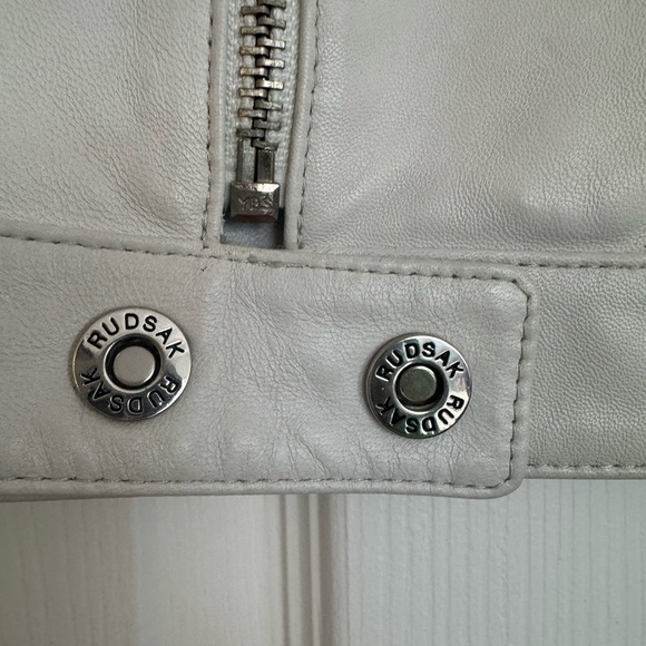 Rudsak “Lajour White Diamond Leather Moto Jacket NWOT - Picture 6 of 17